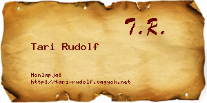 Tari Rudolf névjegykártya